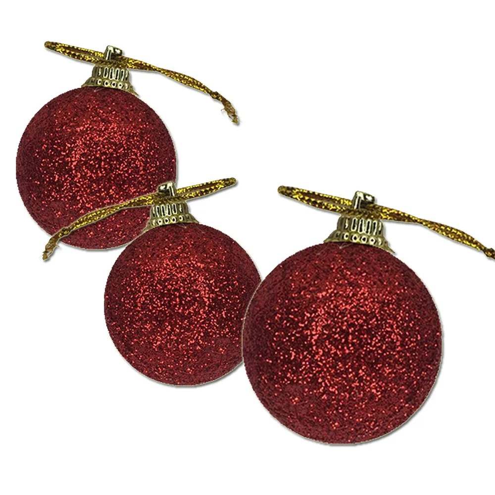 BOLA NATAL VERMELHA C/6